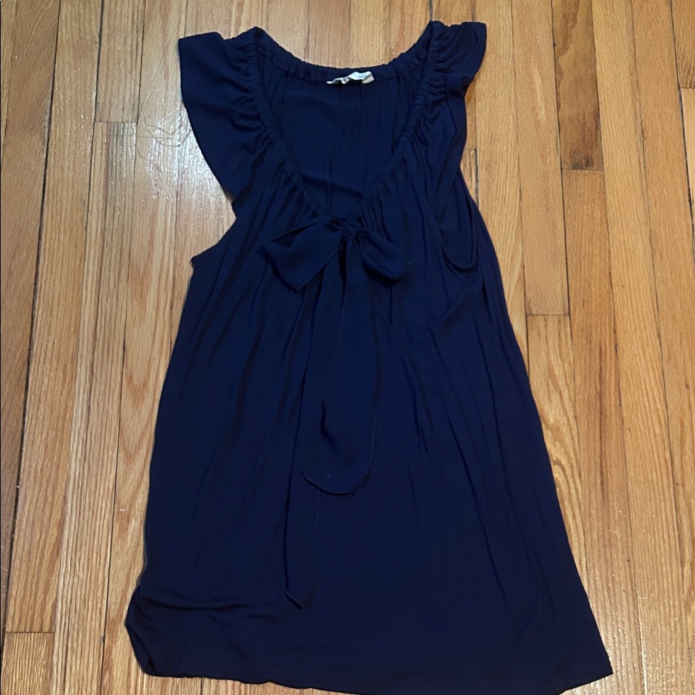 Old Navy Blue Women's Tank Top with tie. Size medium